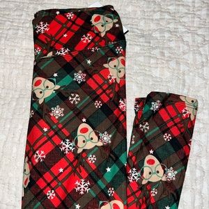 Reindeer Leggings Juniors Small NWT